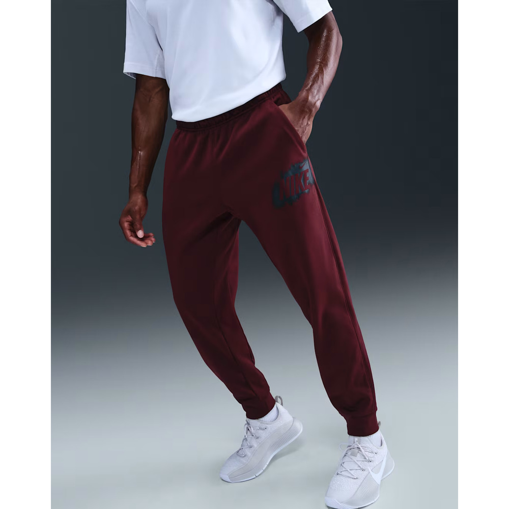 Nike Men's Therma-FIT Fleece Joggers Pants Red Burgundy Mens Sz S HV4065-619